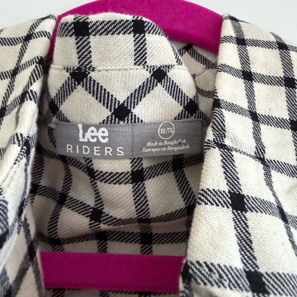 Lee Riders Black and White Plaid Shirt size XXL - Picture 2 of 5